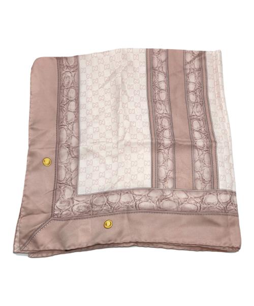 GUCCI（グッチ）GUCCI (グッチ) GG柄 シルクスカーフ ピンクの古着・服飾アイテム