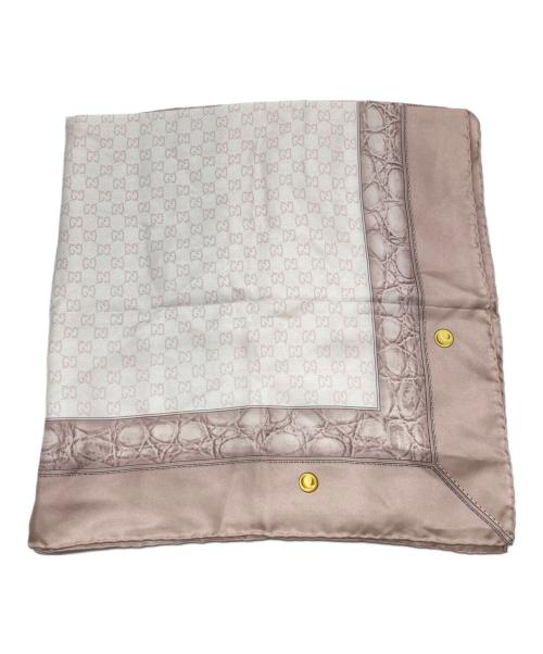 GUCCI（グッチ）GUCCI (グッチ) GG柄 シルクスカーフ ピンクの古着・服飾アイテム