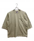 THE NORTHFACE PURPLELABELザ・ノースフェイス パープルレーベル）の古着「7oz 3/4 sleeve pocket tee」｜ベージュ
