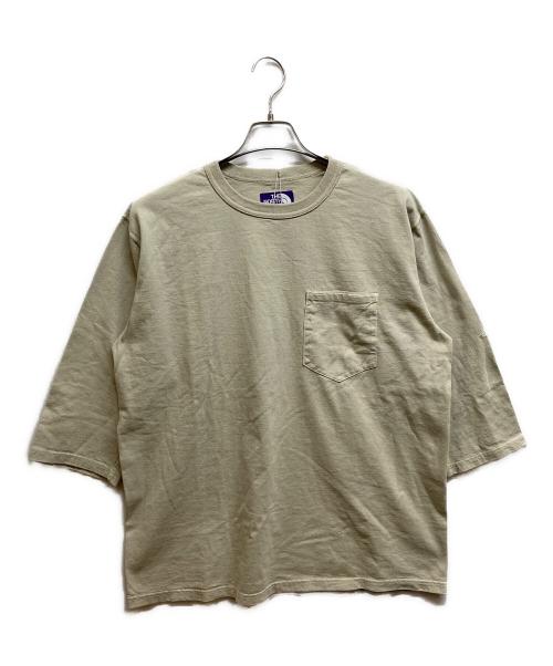 THE NORTHFACE PURPLELABEL（ザ・ノースフェイス パープルレーベル）THE NORTHFACE PURPLELABEL (ザ・ノースフェイス パープルレーベル) 7oz 3/4 sleeve pocket tee ベージュ サイズ:M 未使用品の古着・服飾アイテム
