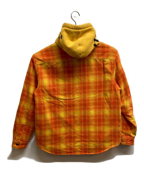 SUPREME（シュプリーム）SUPREME (シュプリーム) 21FW Hooded Flannel Zip Up Shirt オレンジ サイズ:Sの古着・服飾アイテム