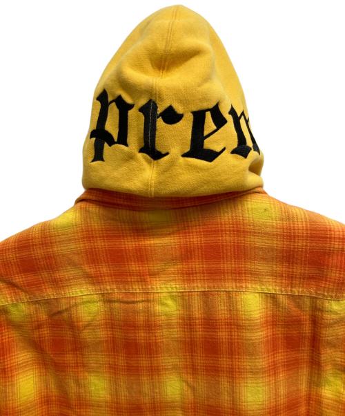 SUPREME（シュプリーム）SUPREME (シュプリーム) 21FW Hooded Flannel Zip Up Shirt オレンジ サイズ:Sの古着・服飾アイテム