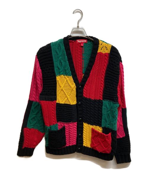 SUPREME（シュプリーム）SUPREME (シュプリーム) 23FW Patchwork Cable Knit Cardigan マルチカラー サイズ:Sの古着・服飾アイテム