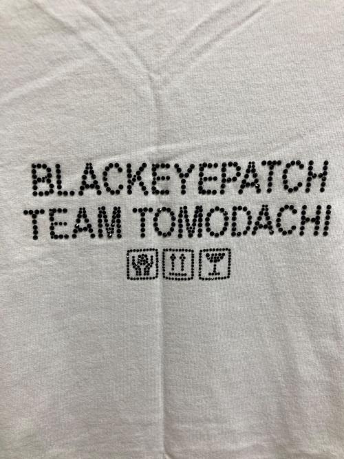 THE BLACK EYE PATCH（ブラックアイパッチ）THE BLACK EYE PATCH (ブラックアイパッチ) TEAM TOMODACHI HWC RHINESTONE TEE ホワイト サイズ:Mの古着・服飾アイテム