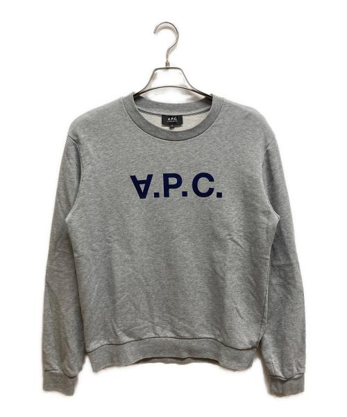 A.P.C.（アーペーセー）A.P.C. (アーペーセー) ロゴスウェット グレー サイズ:Sの古着・服飾アイテム