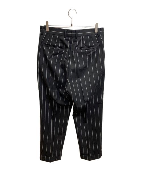 WACKO MARIA（ワコマリア）WACKO MARIA (ワコマリア) DORMEUIL / STRIPED PLEATED TROUSERS ( TYPE-2 ) ブラック サイズ:Mの古着・服飾アイテム