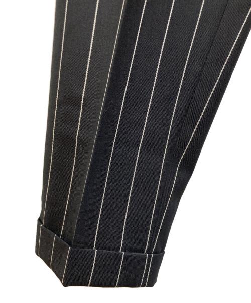 WACKO MARIA（ワコマリア）WACKO MARIA (ワコマリア) DORMEUIL / STRIPED PLEATED TROUSERS ( TYPE-2 ) ブラック サイズ:Mの古着・服飾アイテム