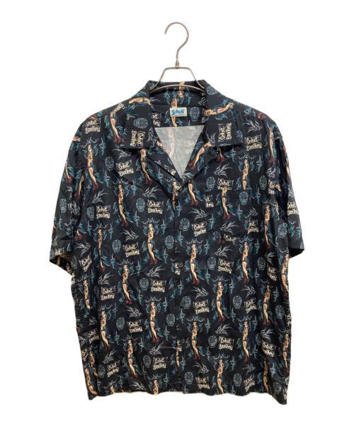 Schott（ショット）Schott (ショット) PINUP SWALLOWハワイアンシャツ ブラック サイズ:XLの古着・服飾アイテム