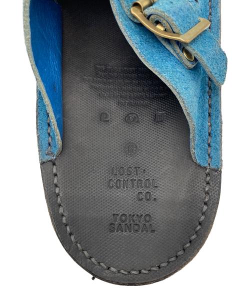 TOKYO SANDAL（トウキョウサンダル）TOKYO SANDAL (トウキョウサンダル) LOST CONTROL (ロストコントロール) LEATHER SANDAL ブルー サイズ:8の古着・服飾アイテム