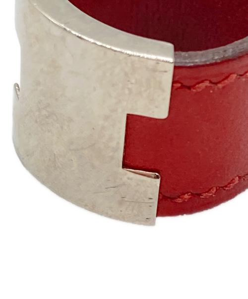 HERMES（エルメス）HERMES (エルメス) Hモチーフレザーリング レッド サイズ:11号の古着・服飾アイテム