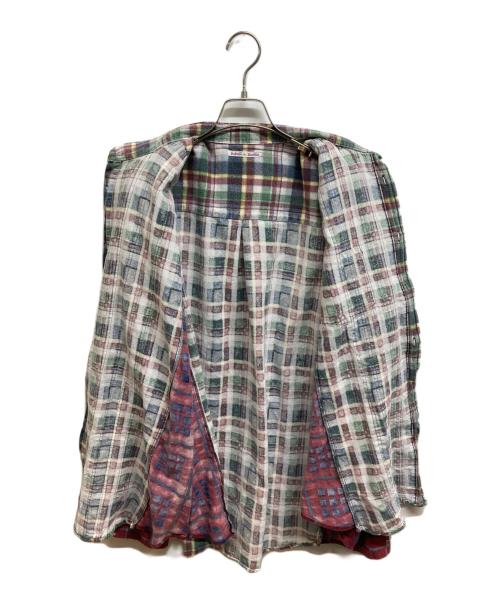 Rebuild by Needles（リビルドバイニードルス）Rebuild by Needles (リビルドバイニードルス) 再構築フランネルシャツ レッド サイズ:ーの古着・服飾アイテム