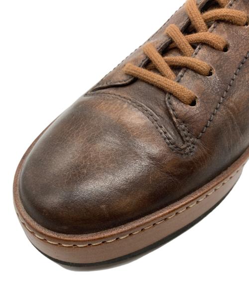 Santoni（サントーニ）Santoni (サントーニ) レザーローカットスニーカー ブラウン サイズ:6の古着・服飾アイテム