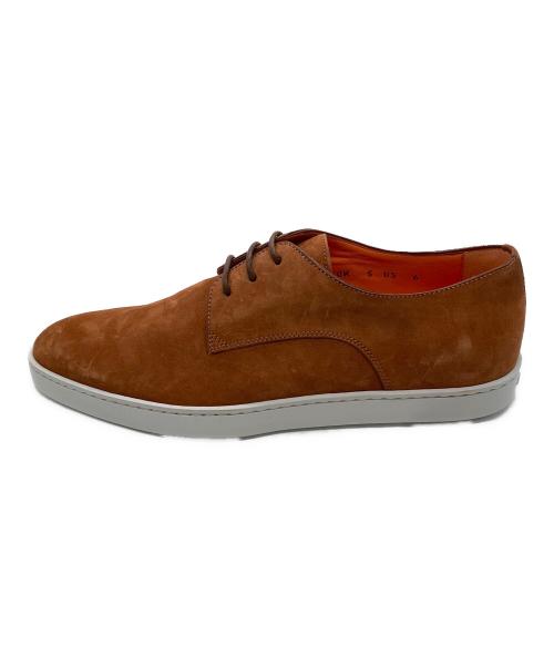 Santoni（サントーニ）Santoni (サントーニ) スエード ダービーシューズ オレンジ サイズ:UK5の古着・服飾アイテム