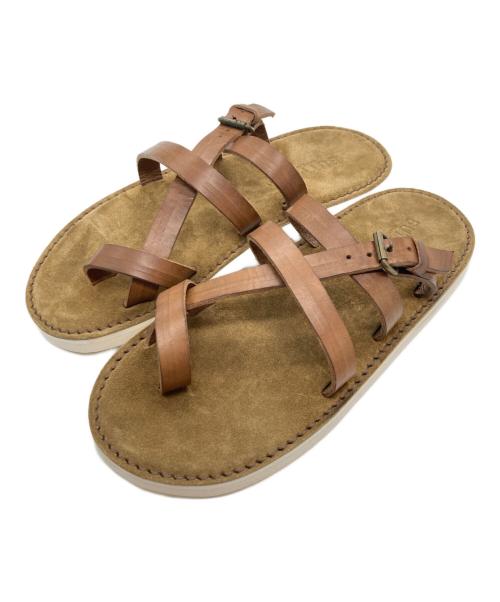 BUTTERO（ブッテロ）BUTTERO (ブッテロ) レザー ストラップ サンダル ブラウン サイズ:39の古着・服飾アイテム