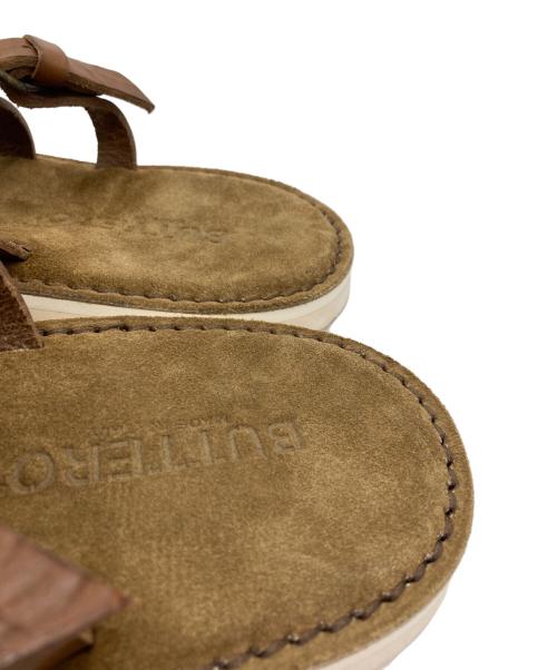 BUTTERO（ブッテロ）BUTTERO (ブッテロ) レザー ストラップ サンダル ブラウン サイズ:39の古着・服飾アイテム