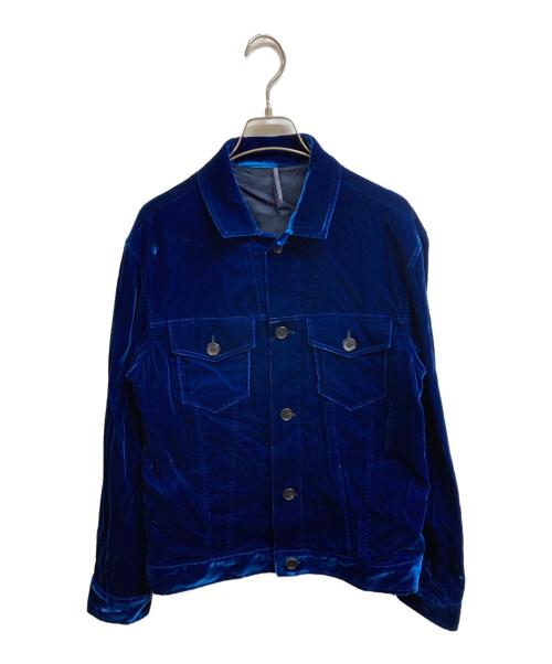 ESTNATION（エストネーション）ESTNATION (エストネーション) ベルベットトラッカージャケット ブルー サイズ:S 未使用品の古着・服飾アイテム