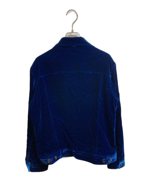 ESTNATION（エストネーション）ESTNATION (エストネーション) ベルベットトラッカージャケット ブルー サイズ:S 未使用品の古着・服飾アイテム