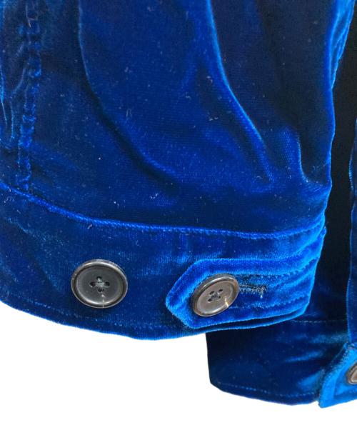 ESTNATION（エストネーション）ESTNATION (エストネーション) ベルベットトラッカージャケット ブルー サイズ:S 未使用品の古着・服飾アイテム