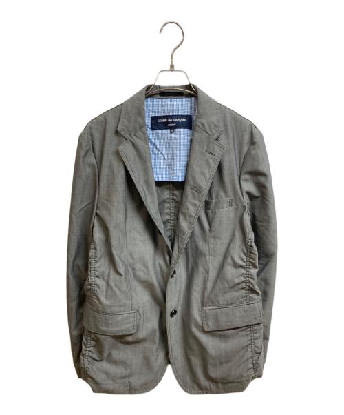 COMME des GARCONS HOMME（コムデギャルソン オム）COMME des GARCONS HOMME (コムデギャルソン オム) ウールギャバ5Bテーラードジャケット グレー サイズ:Sの古着・服飾アイテム