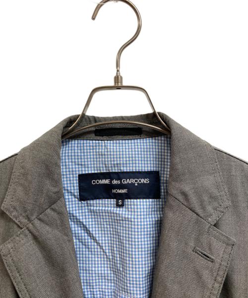 COMME des GARCONS HOMME（コムデギャルソン オム）COMME des GARCONS HOMME (コムデギャルソン オム) ウールギャバ5Bテーラードジャケット グレー サイズ:Sの古着・服飾アイテム