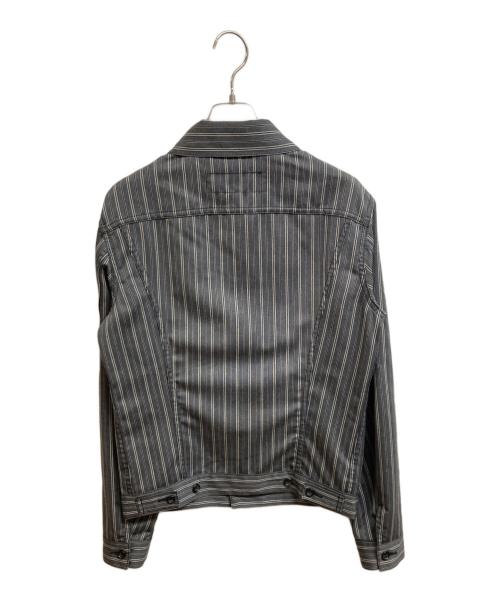 COMME des GARCONS HOMME（コムデギャルソン オム）COMME des GARCONS HOMME (コムデギャルソン オム) ストライプウールトラッカージャケット グレー サイズ:Mの古着・服飾アイテム