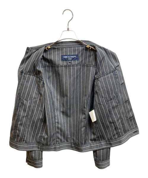 COMME des GARCONS HOMME（コムデギャルソン オム）COMME des GARCONS HOMME (コムデギャルソン オム) ストライプウールトラッカージャケット グレー サイズ:Mの古着・服飾アイテム