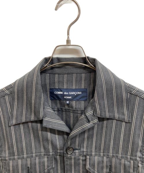 COMME des GARCONS HOMME（コムデギャルソン オム）COMME des GARCONS HOMME (コムデギャルソン オム) ストライプウールトラッカージャケット グレー サイズ:Mの古着・服飾アイテム