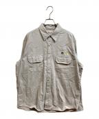 stussyステューシー）の古着「ワークシャツ」｜グレー