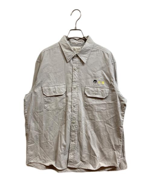 stussy（ステューシー）stussy (ステューシー) ワークシャツ グレー サイズ:Mの古着・服飾アイテム