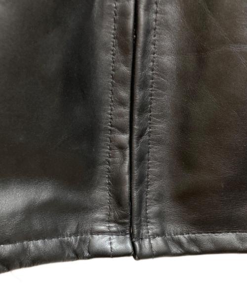Schott（ショット）Schott (ショット) 襟付きシングルライダースジャケット ブラック サイズ:40の古着・服飾アイテム