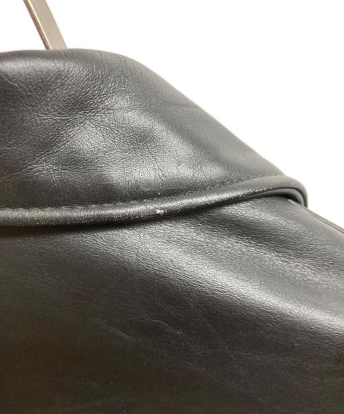 Schott（ショット）Schott (ショット) 襟付きシングルライダースジャケット ブラック サイズ:40の古着・服飾アイテム