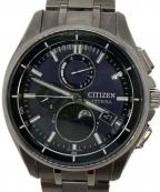 CITIZENシチズン）の古着「リストウォッチ/ATTESA」｜シルバー×ネイビー