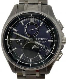 CITIZEN（シチズン）の古着「リストウォッチ/ATTESA」｜シルバー×ネイビー