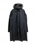 DESCENTEデサント）の古着「フーデッドライナー付きステンカラーコート」｜ブラック