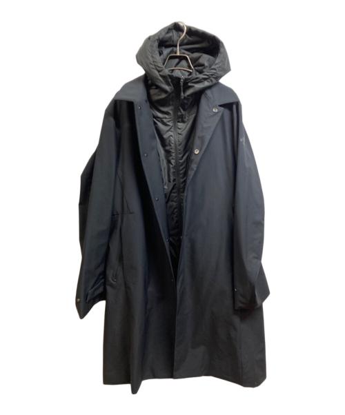 DESCENTE（デサント）DESCENTE (デサント) フーデッドライナー付きステンカラーコート ブラック サイズ:XLの古着・服飾アイテム