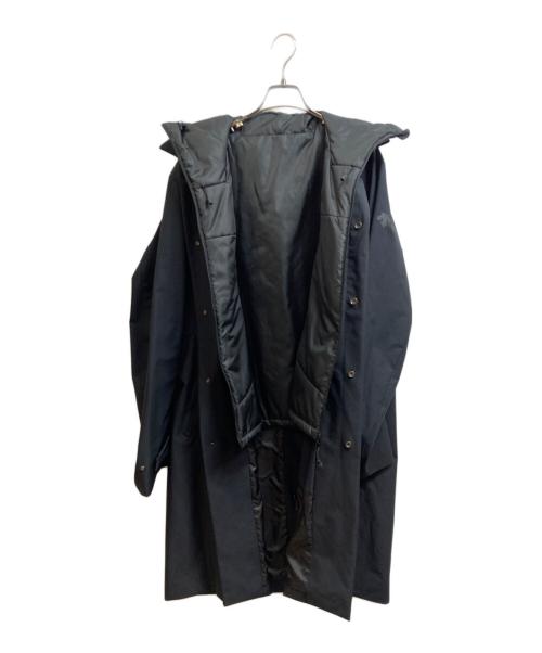 DESCENTE（デサント）DESCENTE (デサント) フーデッドライナー付きステンカラーコート ブラック サイズ:XLの古着・服飾アイテム