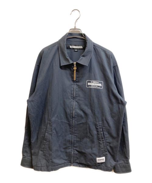 NEIGHBORHOOD（ネイバーフッド）NEIGHBORHOOD (ネイバーフッド) ロゴプリントワークジャケット グレー サイズ:Lの古着・服飾アイテム