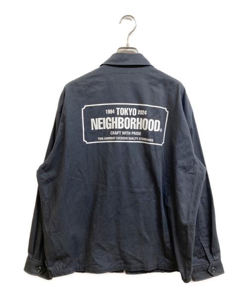 NEIGHBORHOOD（ネイバーフッド）NEIGHBORHOOD (ネイバーフッド) ロゴプリントワークジャケット グレー サイズ:Lの古着・服飾アイテム