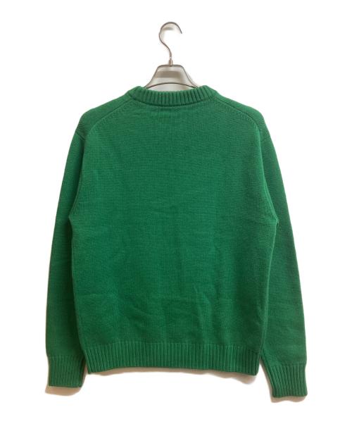 CABAN（キャバン）CABAN (キャバン) ウールカシミヤ アートフレーム クルーネックプルオーバー グリーン サイズ:Fの古着・服飾アイテム