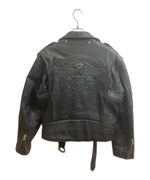 HARLEY-DAVIDSON（ハーレーダビッドソン）HARLEY-DAVIDSON (ハーレーダビッドソン) ダブルライダースジャケット ブラック サイズ:38の古着・服飾アイテム