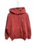 KEBOZ（ケボズ）の古着「ロゴ刺繍 プルオーバーパーカー」｜レッド