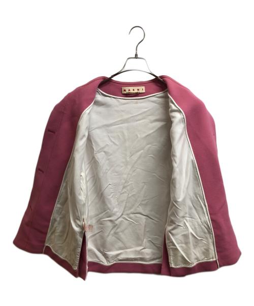 MARNI（マルニ）MARNI (マルニ) ノーカラージャケット ピンク サイズ:42の古着・服飾アイテム