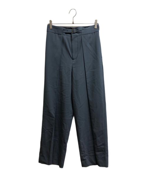 TOMORROWLAND .B（トゥモローランド ビー）TOMORROWLAND .B (トゥモローランド ビー) ハイツイストウール タックワイドパンツ ブルー サイズ:36の古着・服飾アイテム