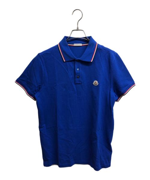 MONCLER（モンクレール）MONCLER (モンクレール) AGLIA POLO MANICA CORTA ブルー サイズ:Ｍの古着・服飾アイテム