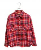 SUGAR CANEシュガーケーン）の古着「TWILL CHECK WORK SHIRT」｜レッド