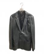 agnes b hommeアニエスベーオム）の古着「レザーテーラードジャケット」｜ブラック