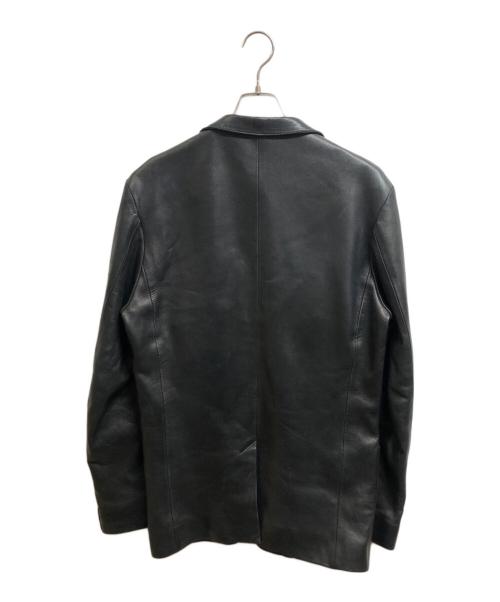 agnes b homme（アニエスベーオム）agnes b homme (アニエスベーオム) レザーテーラードジャケット ブラック サイズ:不明の古着・服飾アイテム