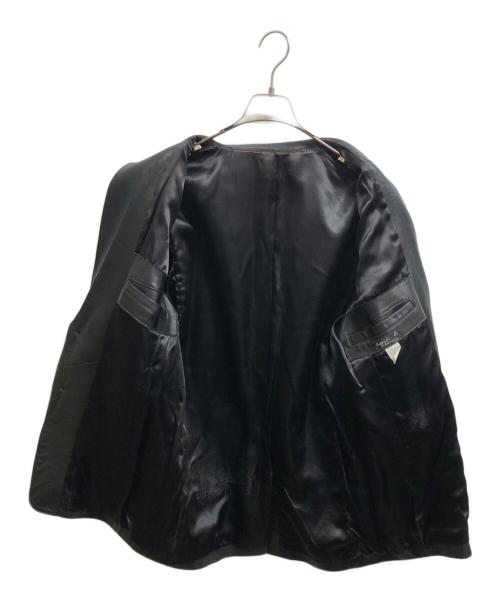 agnes b homme（アニエスベーオム）agnes b homme (アニエスベーオム) レザーテーラードジャケット ブラック サイズ:不明の古着・服飾アイテム