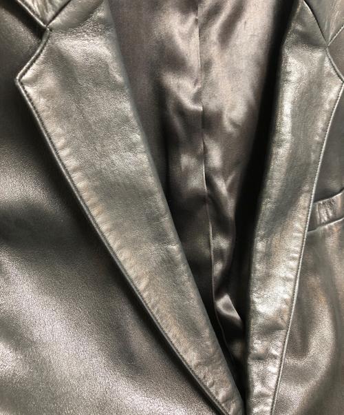 agnes b homme（アニエスベーオム）agnes b homme (アニエスベーオム) レザーテーラードジャケット ブラック サイズ:不明の古着・服飾アイテム