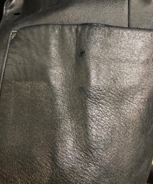 agnes b homme（アニエスベーオム）agnes b homme (アニエスベーオム) レザーテーラードジャケット ブラック サイズ:不明の古着・服飾アイテム